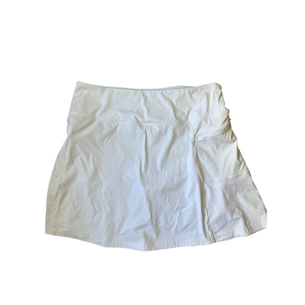 Women's White Skort W/ Zipper Pocket Size XL